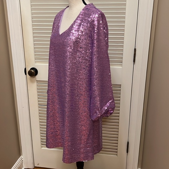 tyler böe Porter Sequin Shift Dress in Lavender, Size Large, NWT - Picture 11 of 17